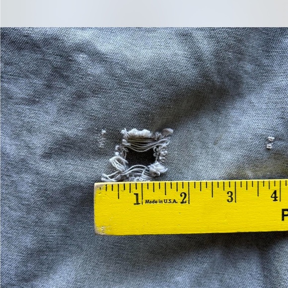 Vintage Carhartt; Gray Overalls with Brown Straps - Picture 5 of 5